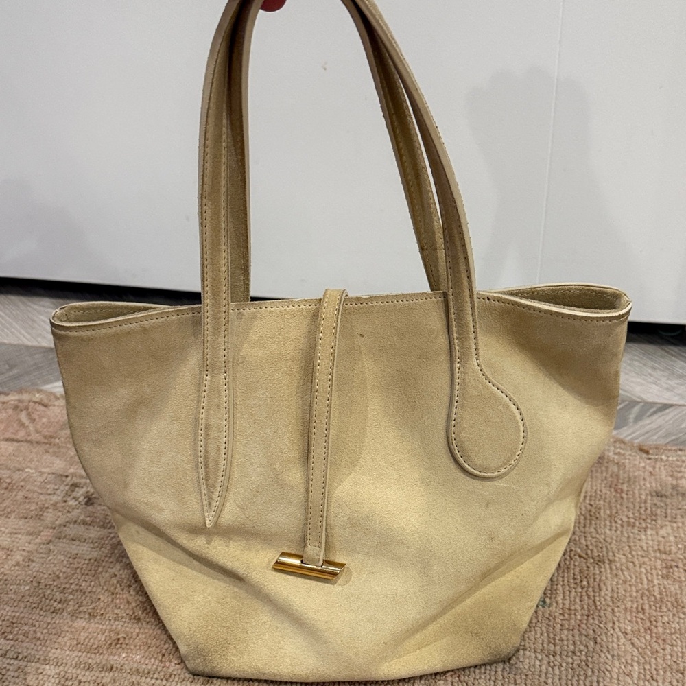 Suede little liffner bag